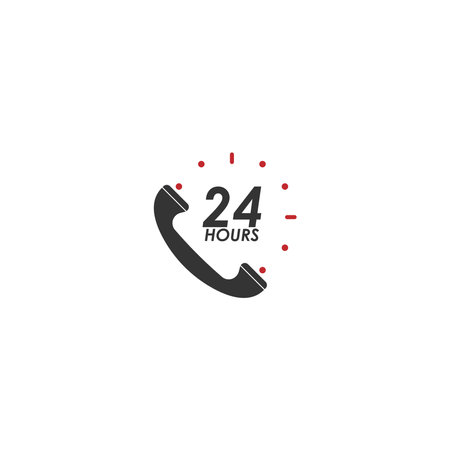 24 Hour icon vector illustration design templateのイラスト素材