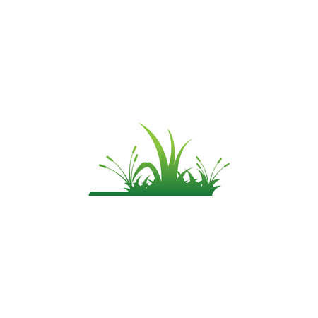 Natural Grass icon logo design vector template illustrationのイラスト素材