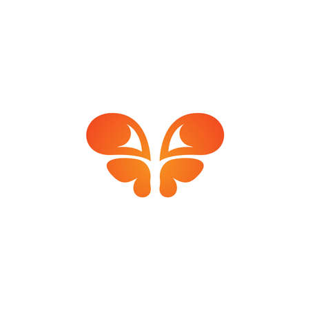Butterfly icon logo design concept template illustration vectorのイラスト素材