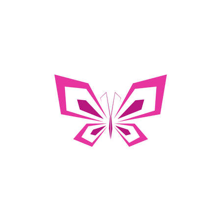 Butterfly icon logo design concept template illustration vectorのイラスト素材
