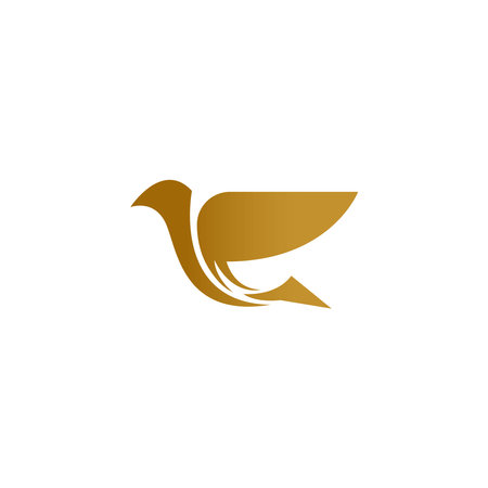 Bird dove icon logo design template illustration vectorのイラスト素材