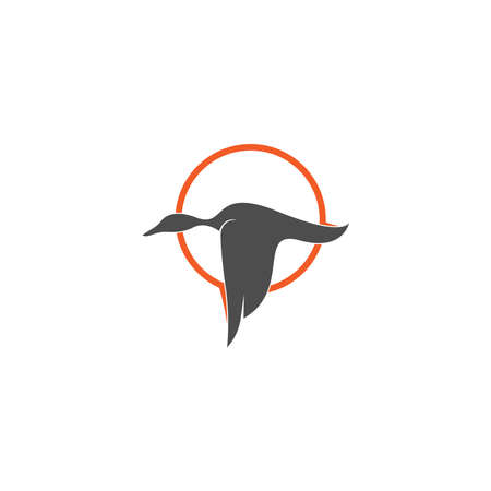 Duck icon logo design concept template illustration vectorのイラスト素材