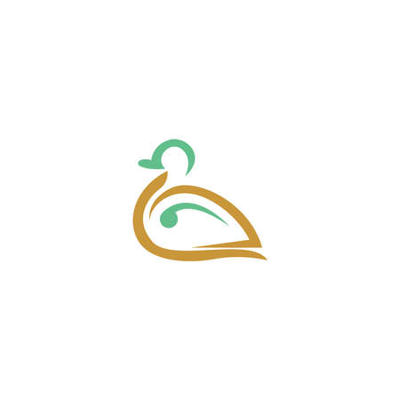 Duck icon logo design concept template illustration vectorのイラスト素材
