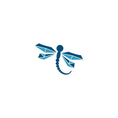 Dragonfly logo icon design concept template illustration vectorのイラスト素材