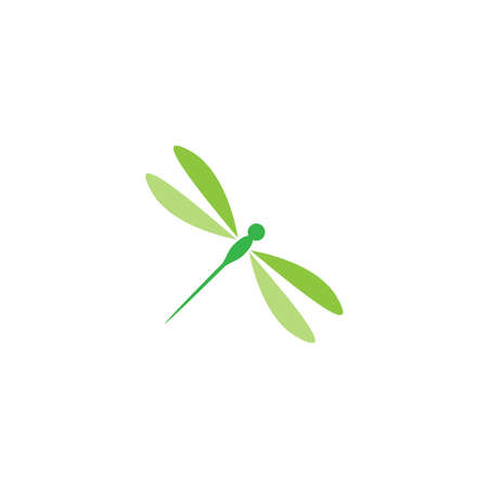 Dragonfly logo icon design concept template illustration vectorのイラスト素材