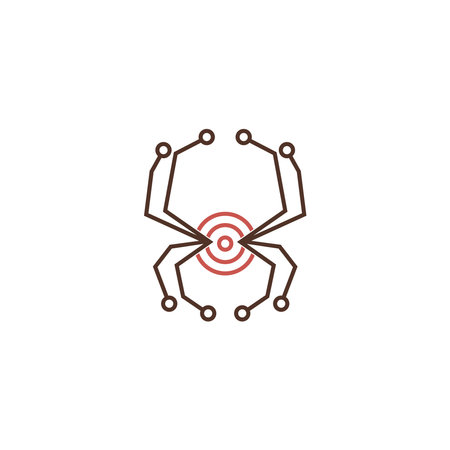 Spider logo icon design concept template illustration vectorのイラスト素材
