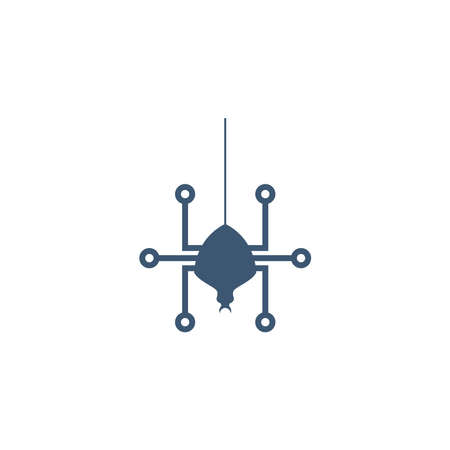 Spider logo icon design concept template illustration vectorのイラスト素材
