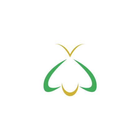 Fireflies icon logo simple design vector template illustrationのイラスト素材