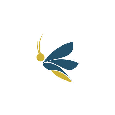 Fireflies icon logo simple design vector template illustrationのイラスト素材
