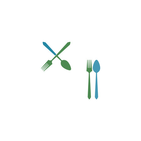 Fork and spoon icon logo design vector templateのイラスト素材