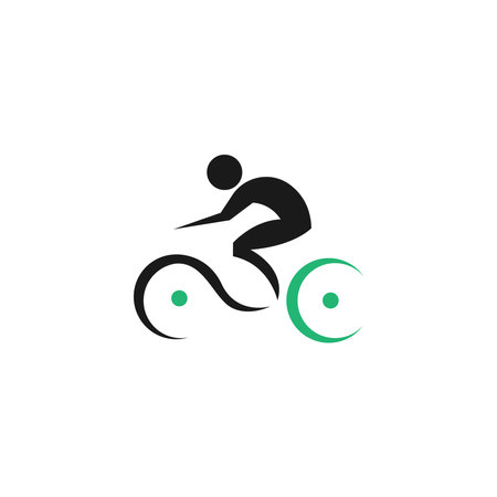 Bicycle. Bike icon logo design vector. Cycling conceptのイラスト素材