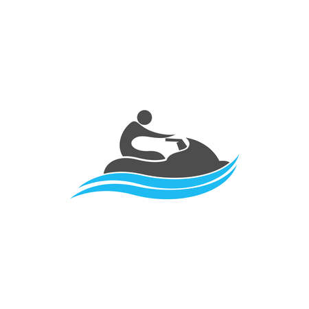 Water sport icon logo design vector template illustrationのイラスト素材