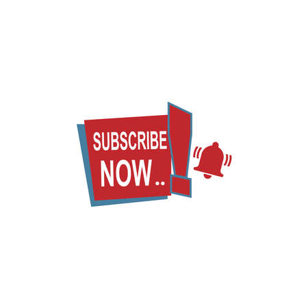 Subscribe now icon button template vectorのイラスト素材