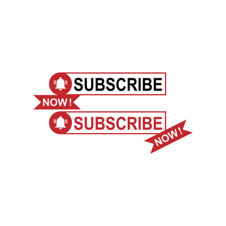 Subscribe now icon button template vector
