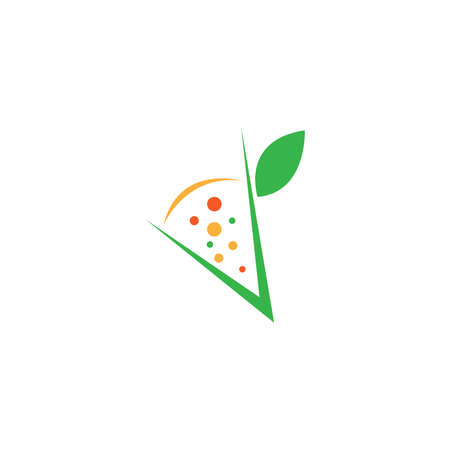 Pizza icon logo design vector template illustrationのイラスト素材