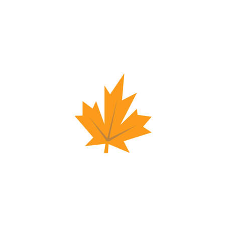 Autumn leaves icon flat design template vectorのイラスト素材