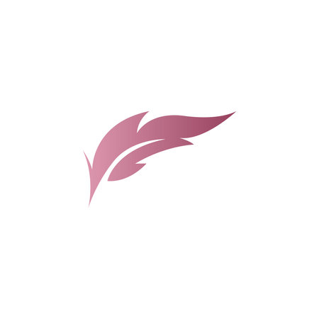 Feather icon logo flat design template vectorのイラスト素材