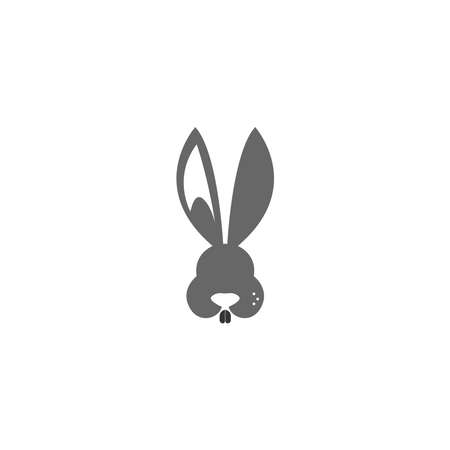 Rabbit logo icon design vector template illustrationのイラスト素材