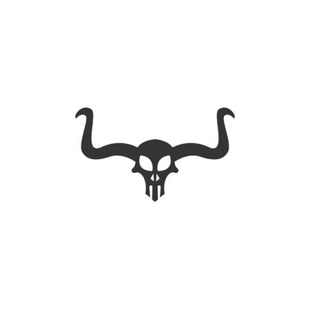 Skull logo icon design vector template illustrationのイラスト素材