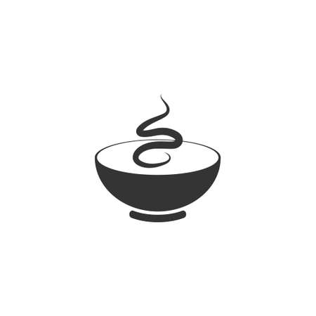 Bowl icon logo flat design template vectorのイラスト素材