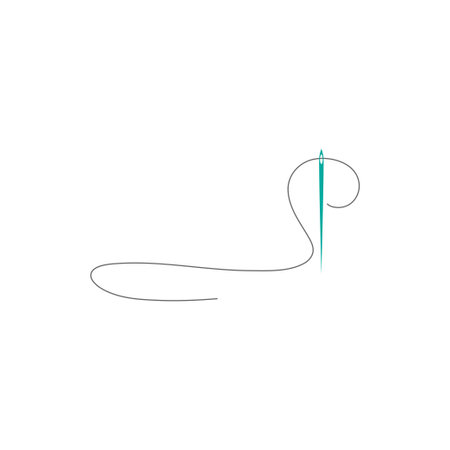 Needle icon logo illustration template vectorのイラスト素材