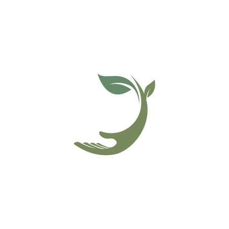 Hand icon logo flat design template vectorのイラスト素材
