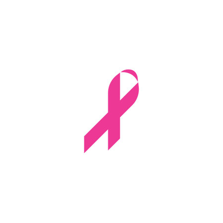 Breast cancer awareness,ribbon logo vector templateのイラスト素材