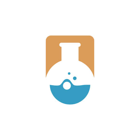 Science bottle lab  icon design template vectorのイラスト素材