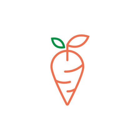 Carrot icon flat design template vectorのイラスト素材