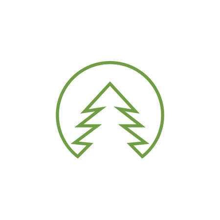 Christmas Tree icon flat design template vectorのイラスト素材