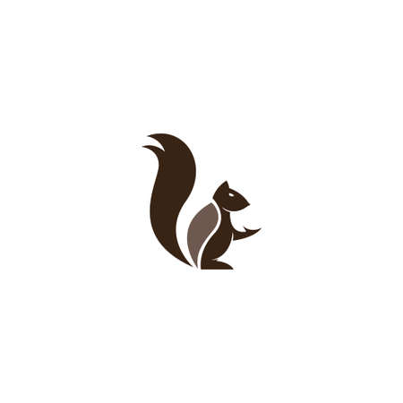Squirrel logo vector icon design illustration templateのイラスト素材