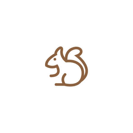Squirrel logo vector icon design illustration templateのイラスト素材