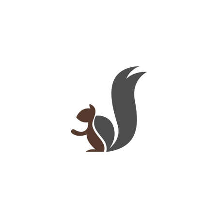 Squirrel logo vector icon design illustration templateのイラスト素材