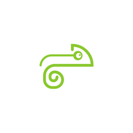 Chameleon logo icon design template illustration vectorのイラスト素材