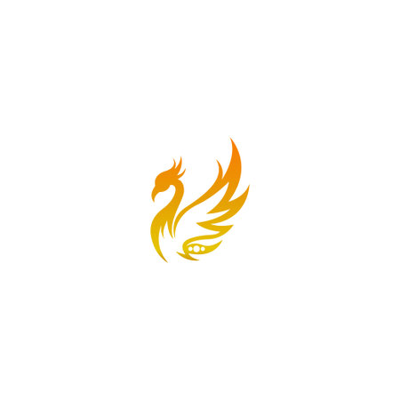 Phoenix logo icon design template vector illustrationのイラスト素材