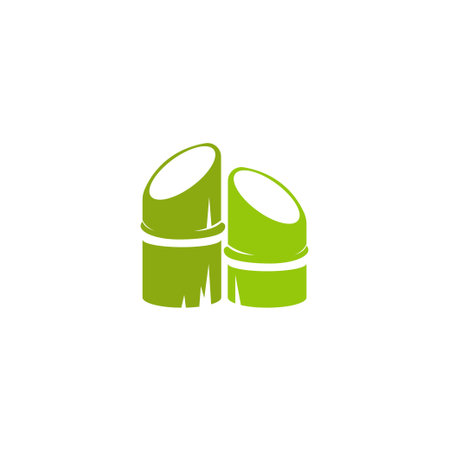 Bamboo tree logo icon design illustration vector templateのイラスト素材