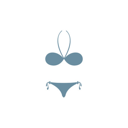 Bikini icon logo flat design template illustrationのイラスト素材