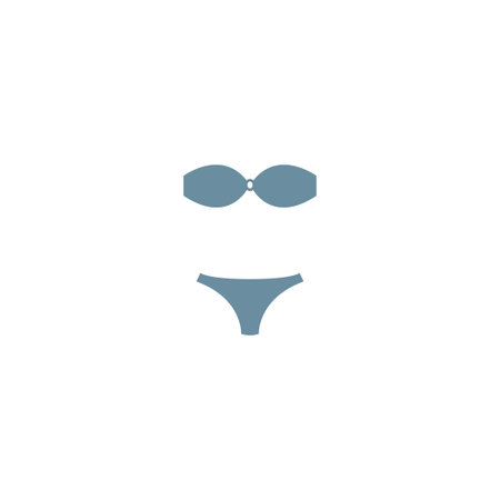Bikini icon logo flat design template illustrationのイラスト素材
