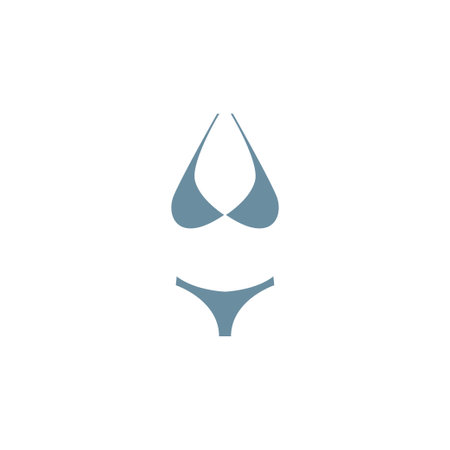 Bikini icon logo flat design template illustrationのイラスト素材