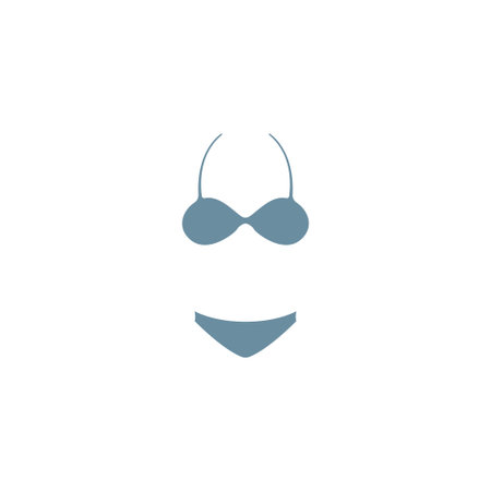 Bikini icon logo flat design template illustrationのイラスト素材