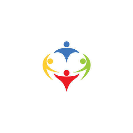 Adoption and community care Logo template illustration vectorのイラスト素材
