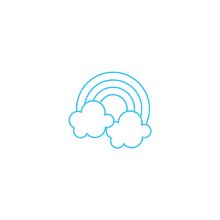 Rainbow icon logo design illustration template vectorのイラスト素材