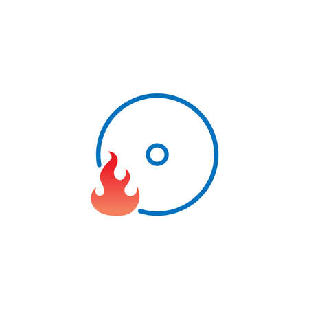 Video disc icon logo illustration design template vectorのイラスト素材