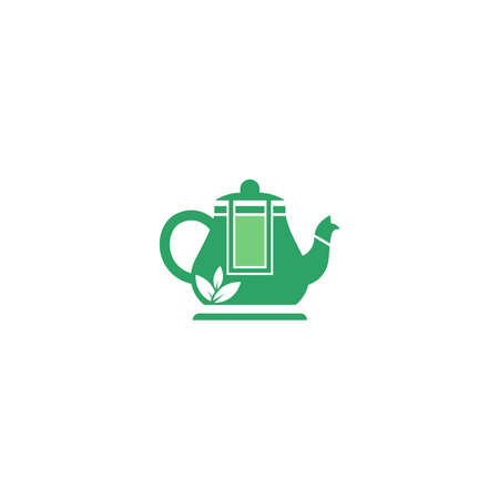 Tea pot icon design template illustration vectorのイラスト素材