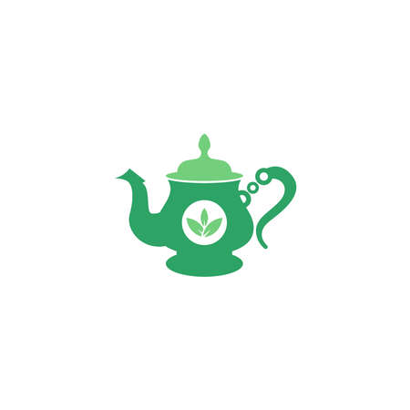 Tea pot icon design template illustration vectorのイラスト素材