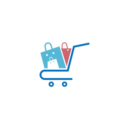 Shopping cart icon design illustration template vectorのイラスト素材