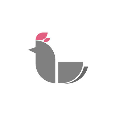 Chicken animal icon logo design illustration templateのイラスト素材