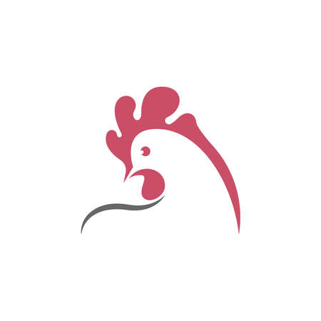Chicken animal icon logo design illustration templateのイラスト素材