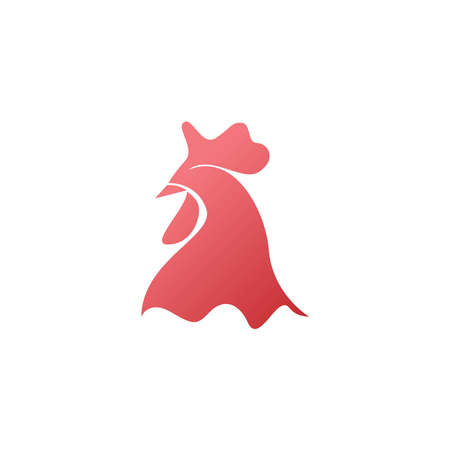 Chicken animal icon logo design illustration templateのイラスト素材
