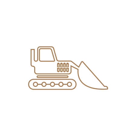 Excavator icon design illustration template vectorのイラスト素材